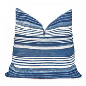 Shades of Blue Striped Throw Pillow