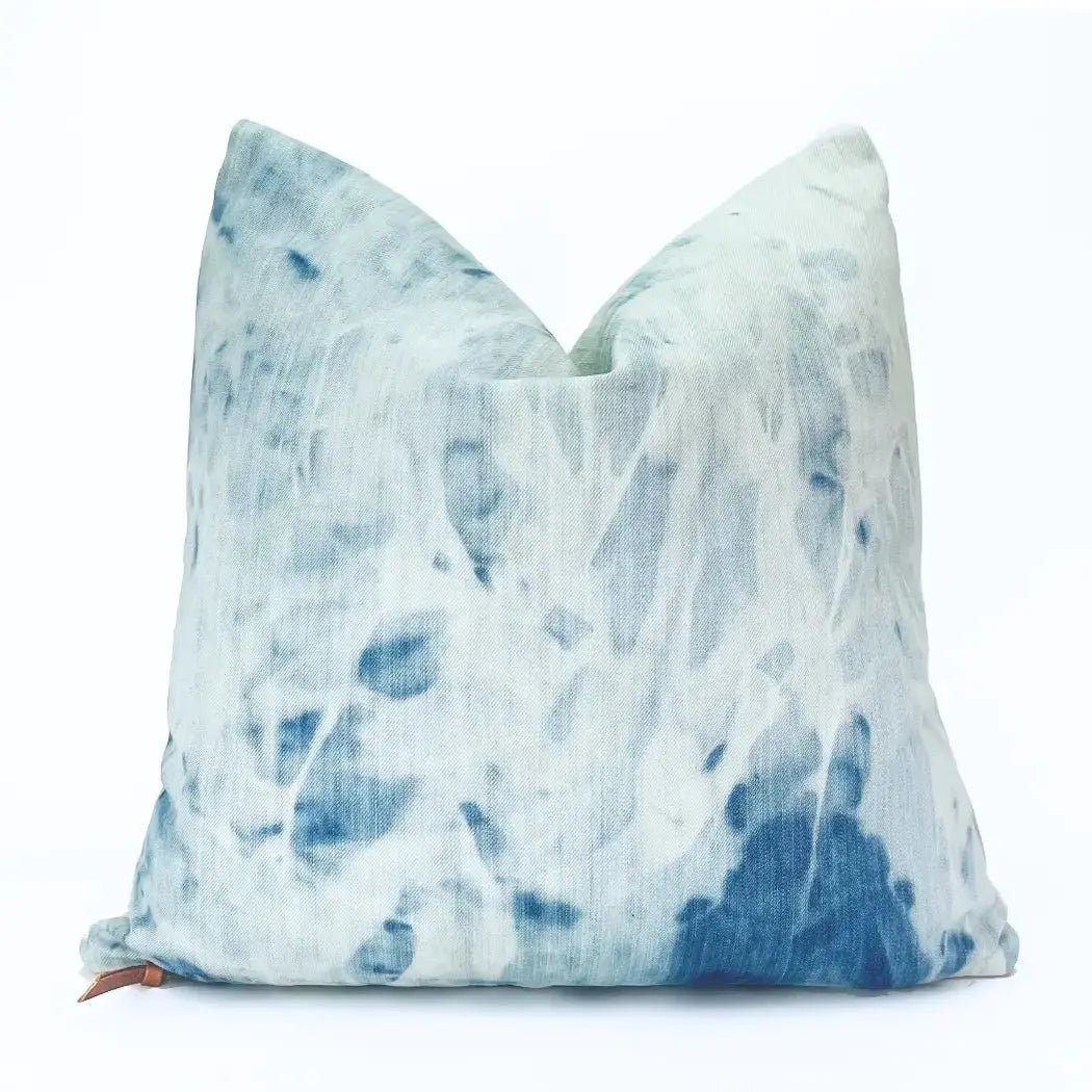 Shibori Denim Throw Pillows