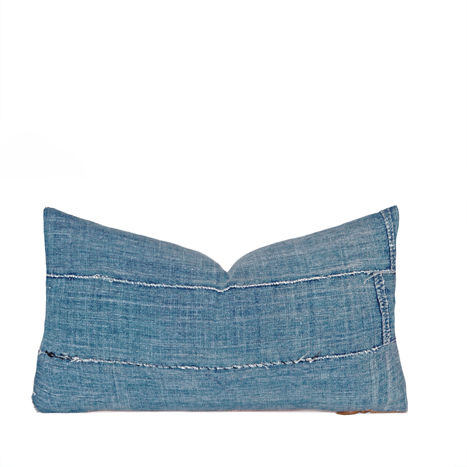 Solid Indigo Lumbar Throw Pillow Collection - BlueCONTEMPORARY FARMHOUSEINDIGO & SHIBORIHUNTEDFOX - Solid Indigo Lumbar Throw Pillow Collection