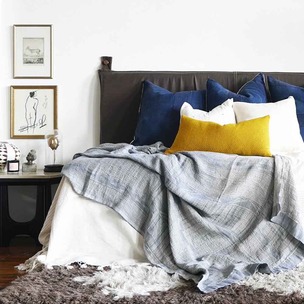 Jacquard Tribal Linen Textured Throw | Multiple Colors