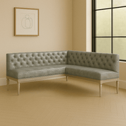 Tufted Leather Banquette – Corner Bench for Kitchen or Restaurant - H|F AtelierShopify CollectiveHUNTEDFOX - Tufted Leather Banquette – Corner Bench for Kitchen or Restaurant