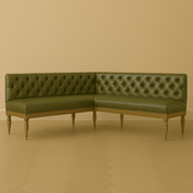 Tufted Leather Banquette – Corner Bench for Kitchen or Restaurant - H|F AtelierShopify CollectiveHUNTEDFOX - Tufted Leather Banquette – Corner Bench for Kitchen or Restaurant