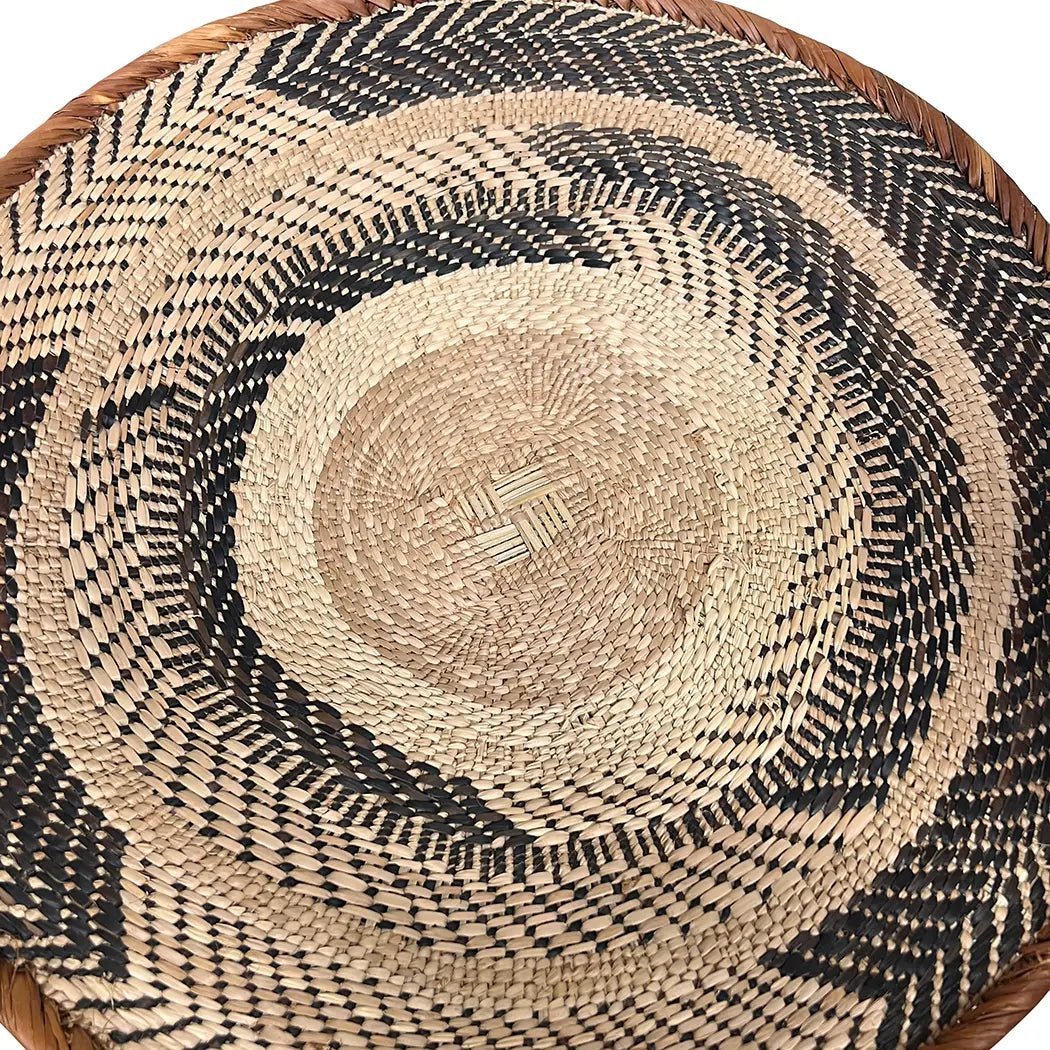 Two Tone Woven African Baskets | Multiple Sizes & Styles - basketBlackBrownHUNTEDFOX - Two Tone Woven African Baskets | Multiple Sizes & Styles - basketBlackBrownHUNTEDFOX - Two Tone Woven African Round Catch All Basket