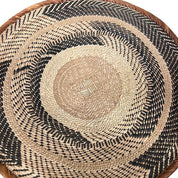 Two Tone Woven African Baskets | Multiple Sizes & Styles - basketBlackBrownHUNTEDFOX - Two Tone Woven African Baskets | Multiple Sizes & Styles - basketBlackBrownHUNTEDFOX - Two Tone Woven African Round Catch All Basket
