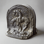 Vintage 1920s Antique Bronze "End of Trail" Indian Bookends - brassHOME DECORHUNTEDFOX - Vintage 1920s bronze bookends with End of Trail Native American motif