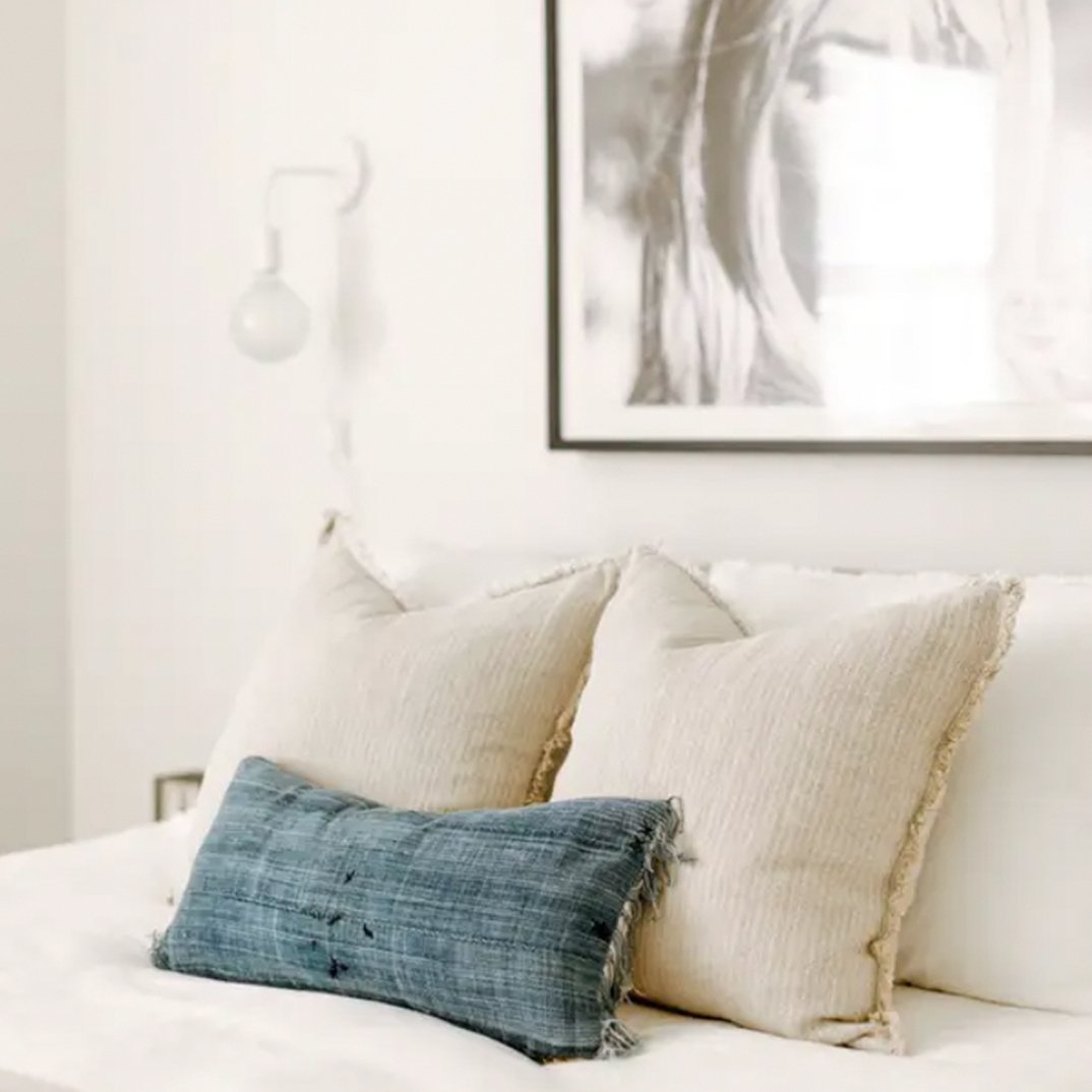 Vintage African Indigo Lumbar Pillow with Fringe - BlueCONTEMPORARY FARMHOUSEINDIGO & SHIBORIHUNTEDFOX - Vintage African Indigo Lumbar Pillow with Fringe - BlueCONTEMPORARY FARMHOUSEINDIGO & SHIBORIHUNTEDFOX - Vintage African Indigo Lumbar Pillow with Fringe