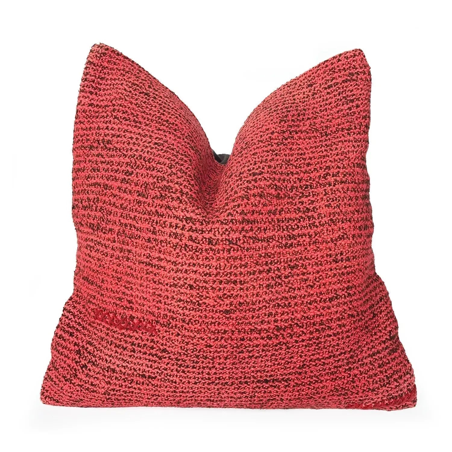 Vintage Red Woven Accent Pillow - accent pillowPillowsredHUNTEDFOX - Vintage Red Woven Accent Pillow - accent pillowPillowsredHUNTEDFOX - red vintage decorative accent pillow with black and white speckle - boho kilim pillow