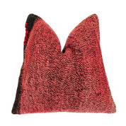 Vintage Red Woven Accent Pillow - accent pillowPillowsredHUNTEDFOX - Vintage Red Woven Accent Pillow - accent pillowPillowsredHUNTEDFOX - red vintage decorative accent pillow with black and white speckle - boho kilim pillow black stripe