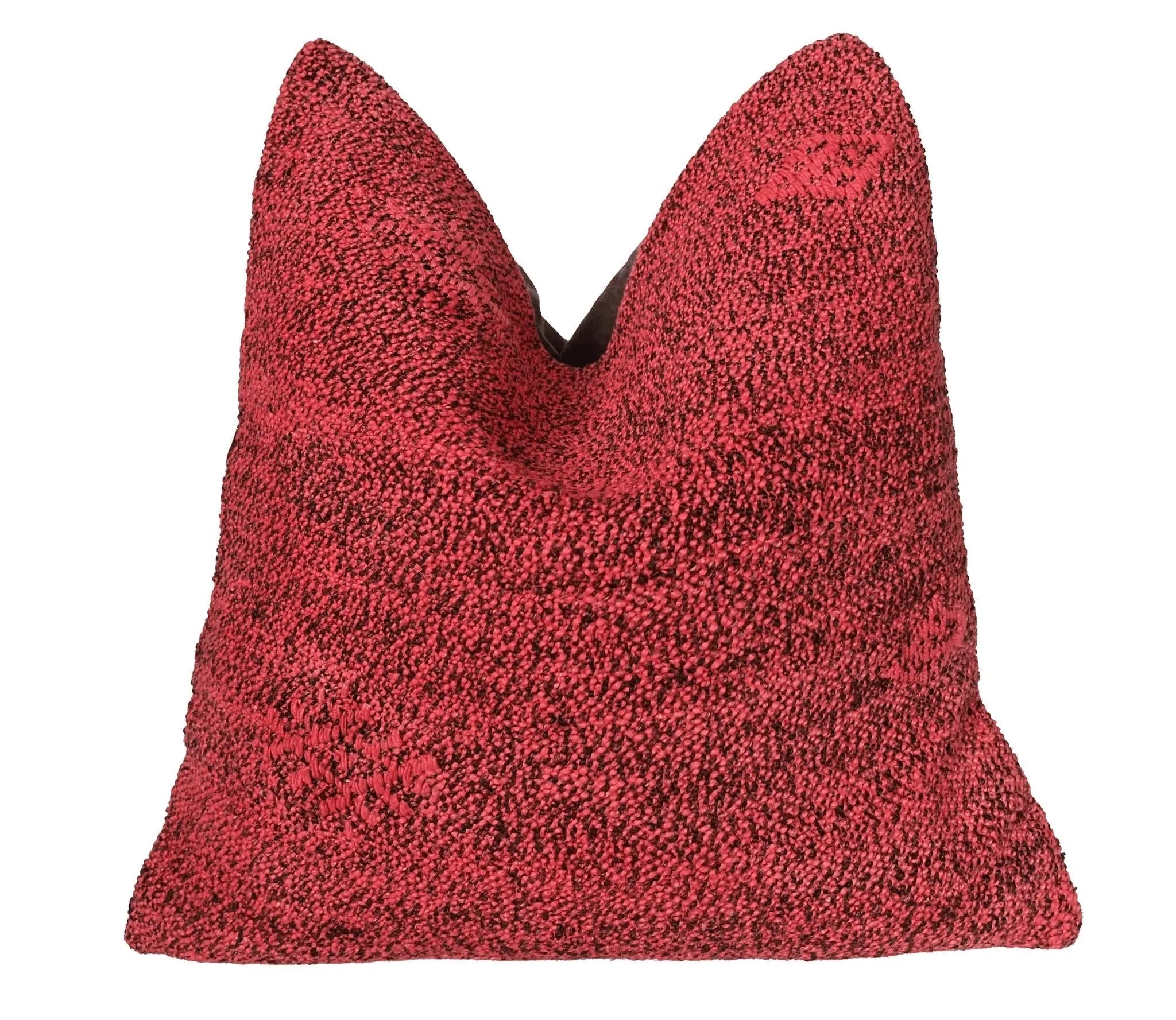 Vintage Red Woven Accent Pillow - accent pillowPillowsredHUNTEDFOX - Vintage Red Woven Accent Pillow - accent pillowPillowsredHUNTEDFOX - red vintage decorative accent pillow with black and white speckle - boho kilim pillow