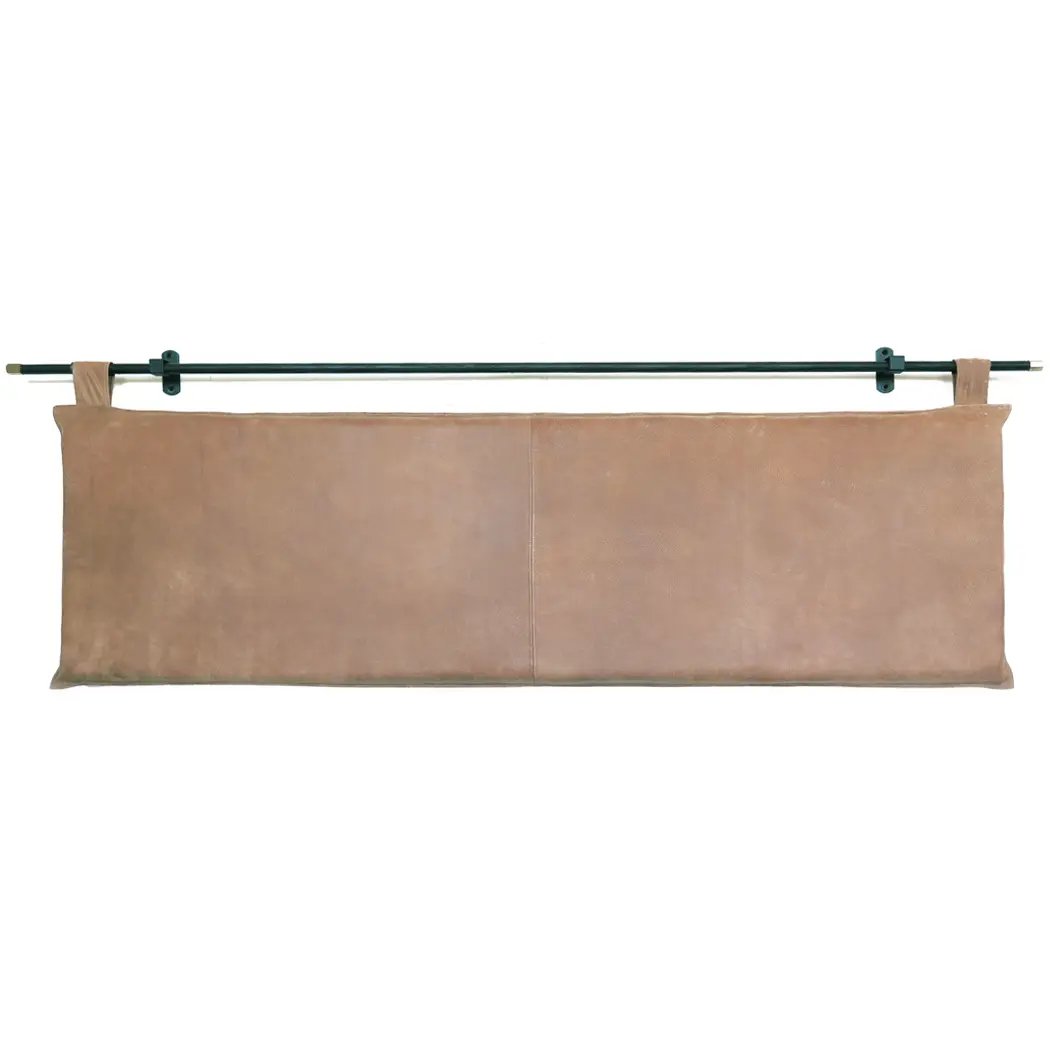 Wall Mount Bed | Classic Tan Aged Leather Hanging Headboard With Straps | Queen - King - BrownclassicfurnitureHUNTEDFOX - Wall Mount Bed | Classic Tan Aged Leather Hanging Headboard With Straps | Queen - King