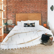 Wall Mount Bed | Classic Tan Aged Leather Hanging Headboard With Straps | Queen - King - BrownclassicfurnitureHUNTEDFOX - Wall Mount Bed | Classic Tan Aged Leather Hanging Headboard With Straps | Queen - King