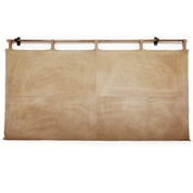 Wall Mount Bed | Classic Tan Aged Leather Hanging Headboard With Straps | Queen - King - BrownclassicfurnitureHUNTEDFOX - Wall Mount Bed | Classic Tan Aged Leather Hanging Headboard With Straps | Queen - King