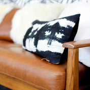Abstract Black & White Lumbar Pillow - H U N T E D F O X