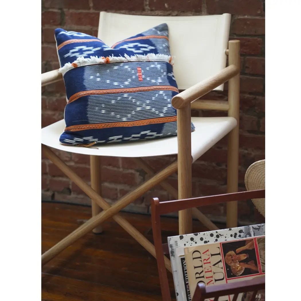 Blue boho lumbar online pillow