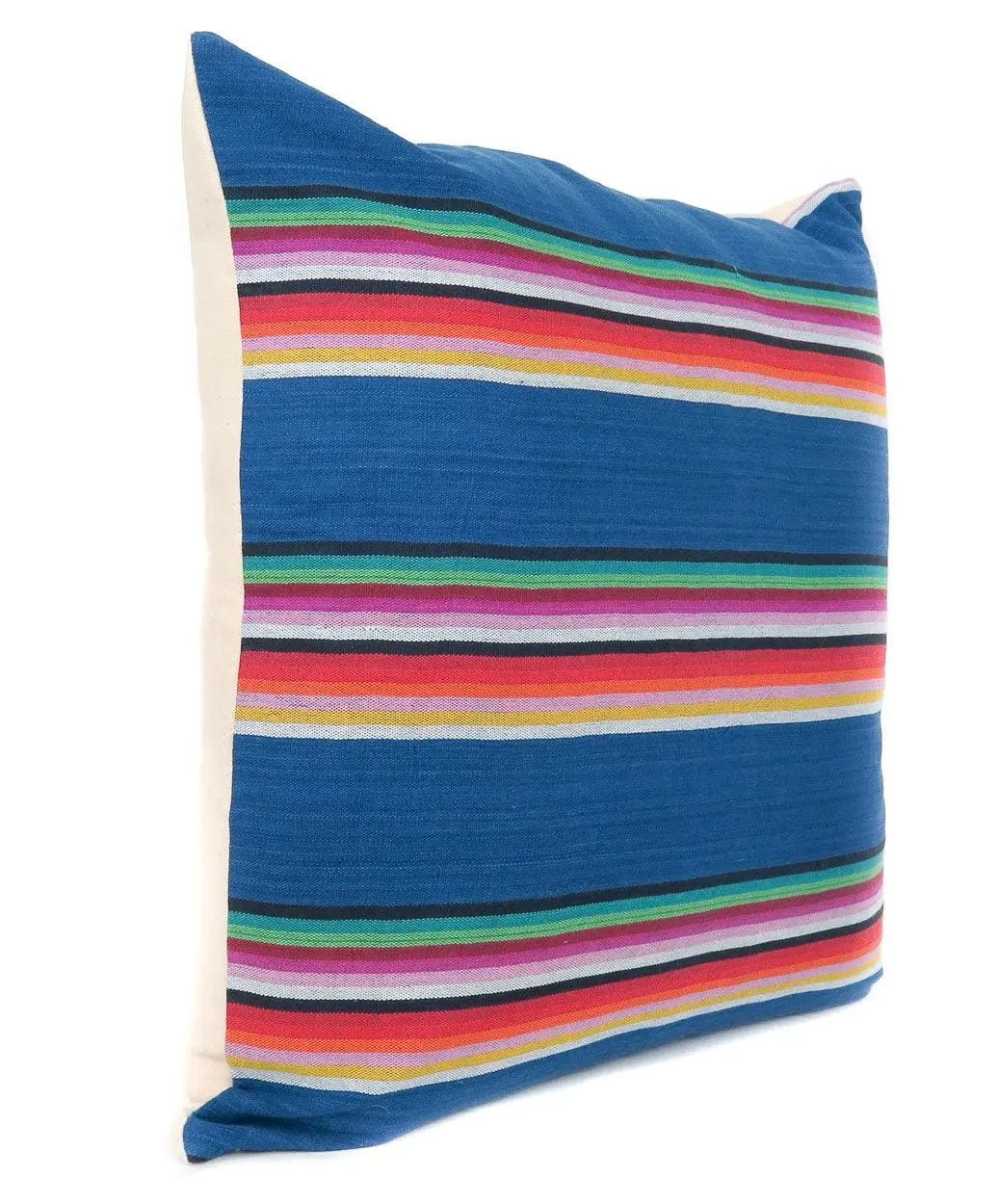 Blue Striped Throw Pillows - H U N T E D F O X