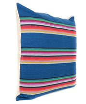Blue Striped Throw Pillows - H U N T E D F O X