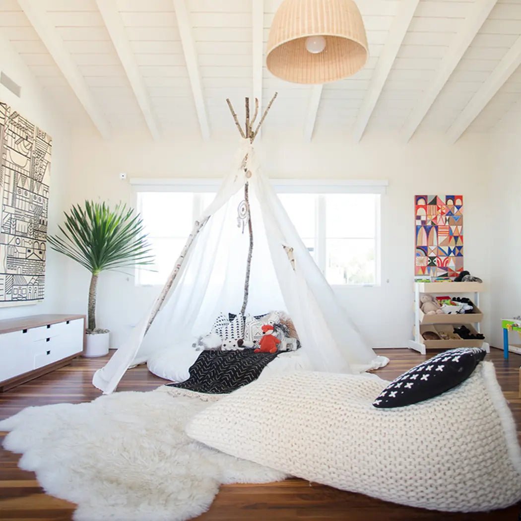 Custom 12' White Linen TeePee - H U N T E D F O X