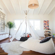 Custom 12' White Linen TeePee - H U N T E D F O X