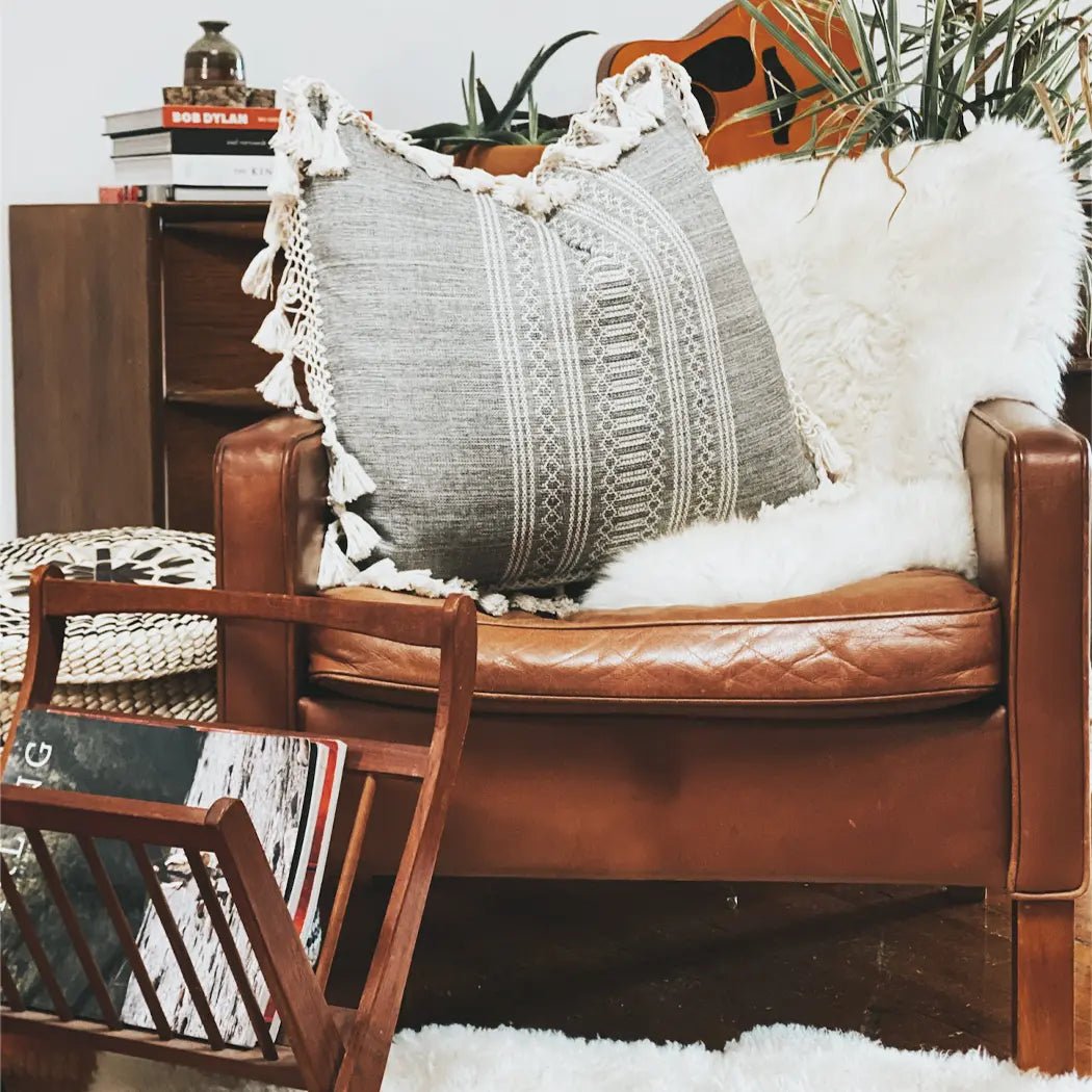White discount boho pillows