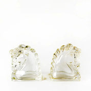 MCM Glass Stallion Bookends - HUNTEDFOX