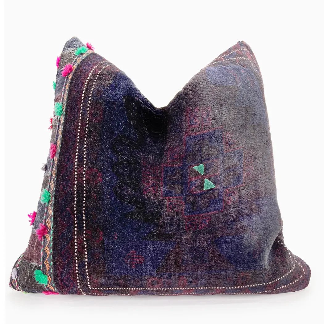 Dark Plum Persian Rug Decorative Pillow - Elegant Home Decor Accent