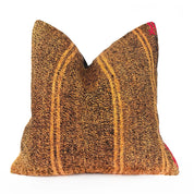 Orange and Hot Pink Striped Accent Pillow H U N T E D F O X