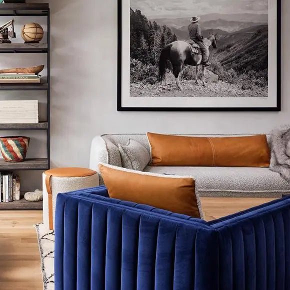 Queen Lumbar Leather Pillow Aged Tan Leather Pillow – HUNTEDFOX