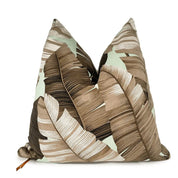 Sage Banana Palm Tropical Pillow Cushion - H U N T E D F O X