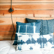 Shibori Denim Throw Pillows - HUNTEDFOX