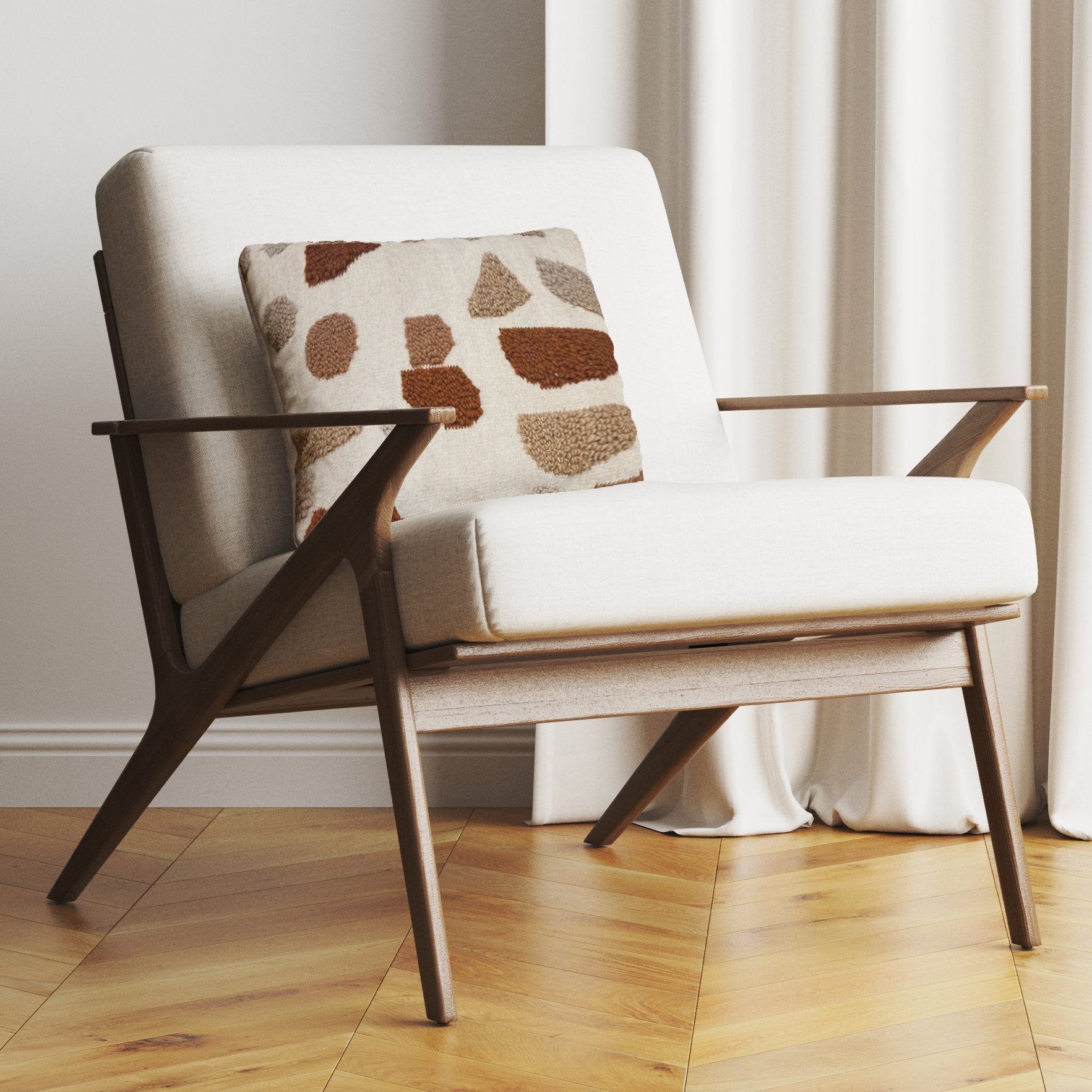 Textured Neutral Pillow Cushion - HUNTEDFOX