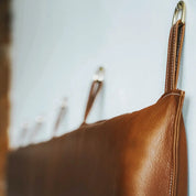 Whiskey Leather Hanging Headboard With Straps - King - H U N T E D F O X