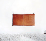 Whiskey Leather Hanging Headboard with Straps - Twin - H U N T E D F O X
