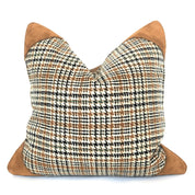 Wool Tweed & Suede Accent Pillow