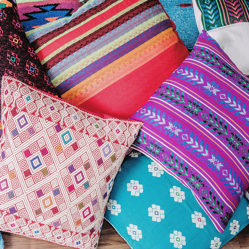 Throw Pillows- Baja Chic - Colorful Mexican & Southwestern Accent Pillows - HUNTEDFOX