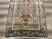 Antique Persian Lavar Rug 3x5, Persian Kerman Rug, Traditional Persian Carpet