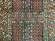 Antique Turkoman Ensi Wool Rug 4x5