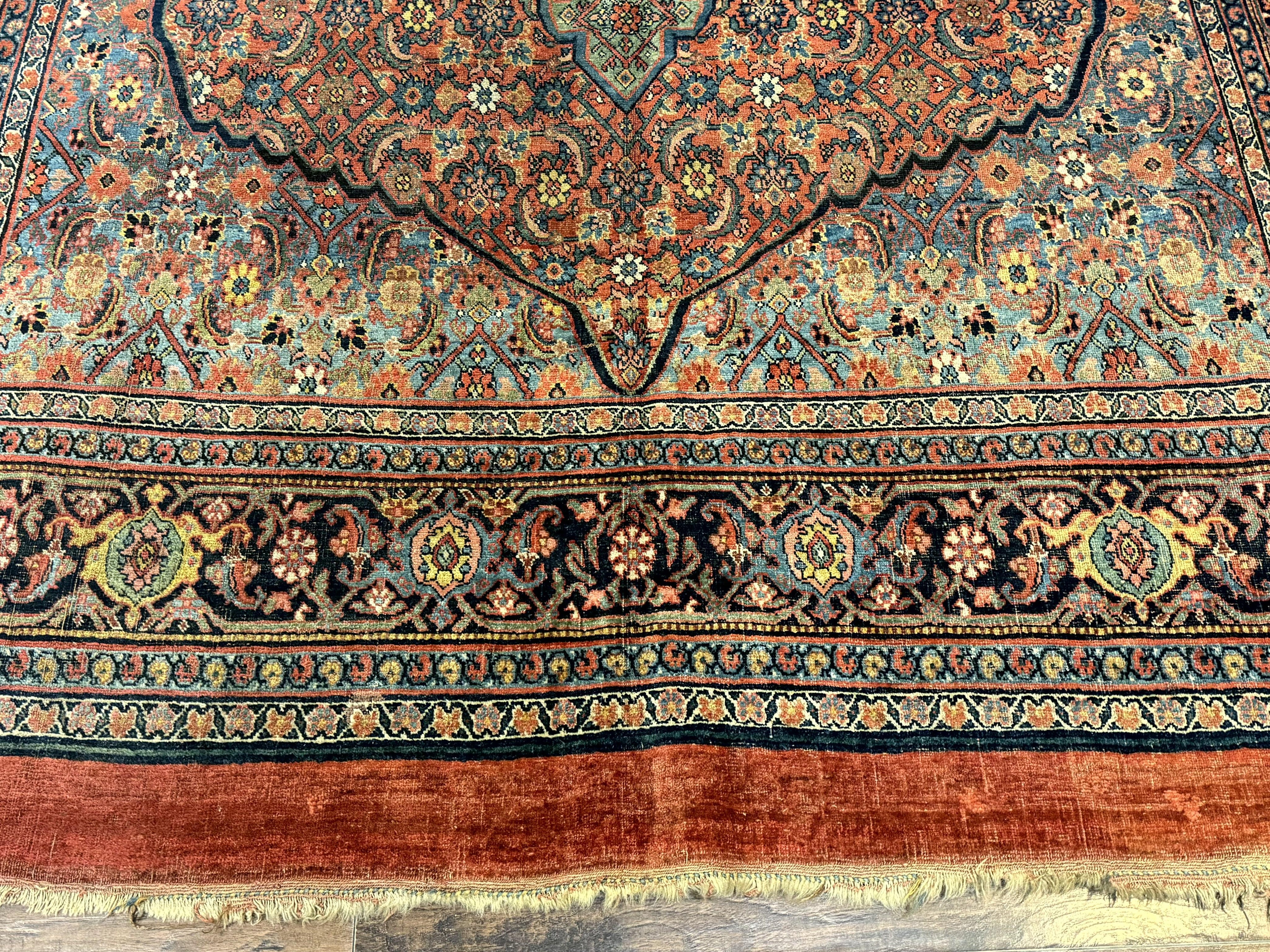 Antique Persian Bijar Rug 7x15