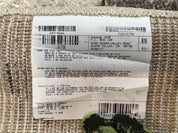 Modern Shag Rug, Ivory and Gray, Diamond Panel Design, Room Sized Area Rug