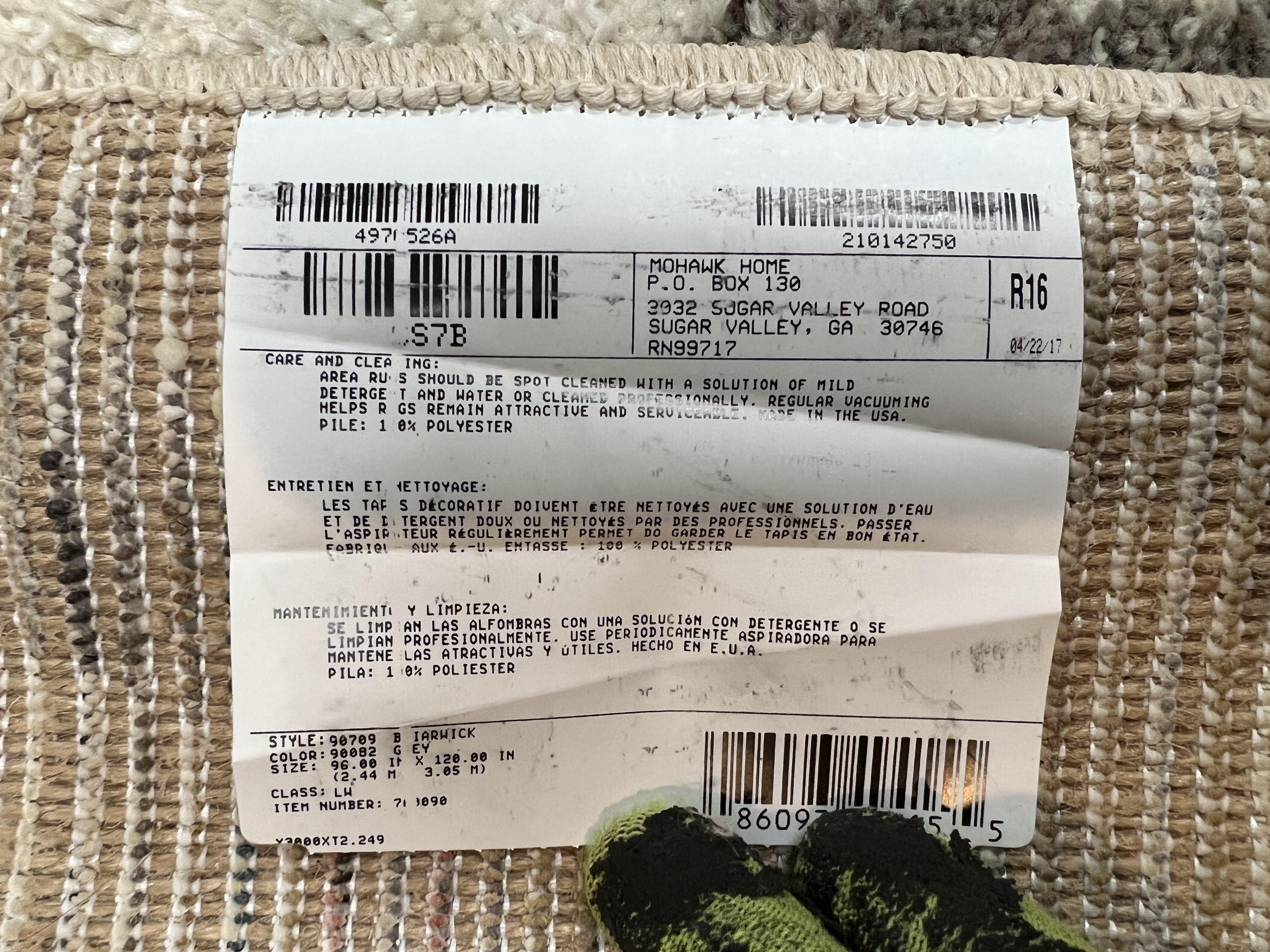 Modern Shag Rug, Ivory and Gray, Diamond Panel Design, Room Sized Area Rug