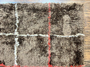 Shag Rug 6x8, Brown, Panel Design