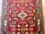 Small Red Persian Tribal Rug 2.6 x 4, Wool Rug, Persian Hamadan Rug