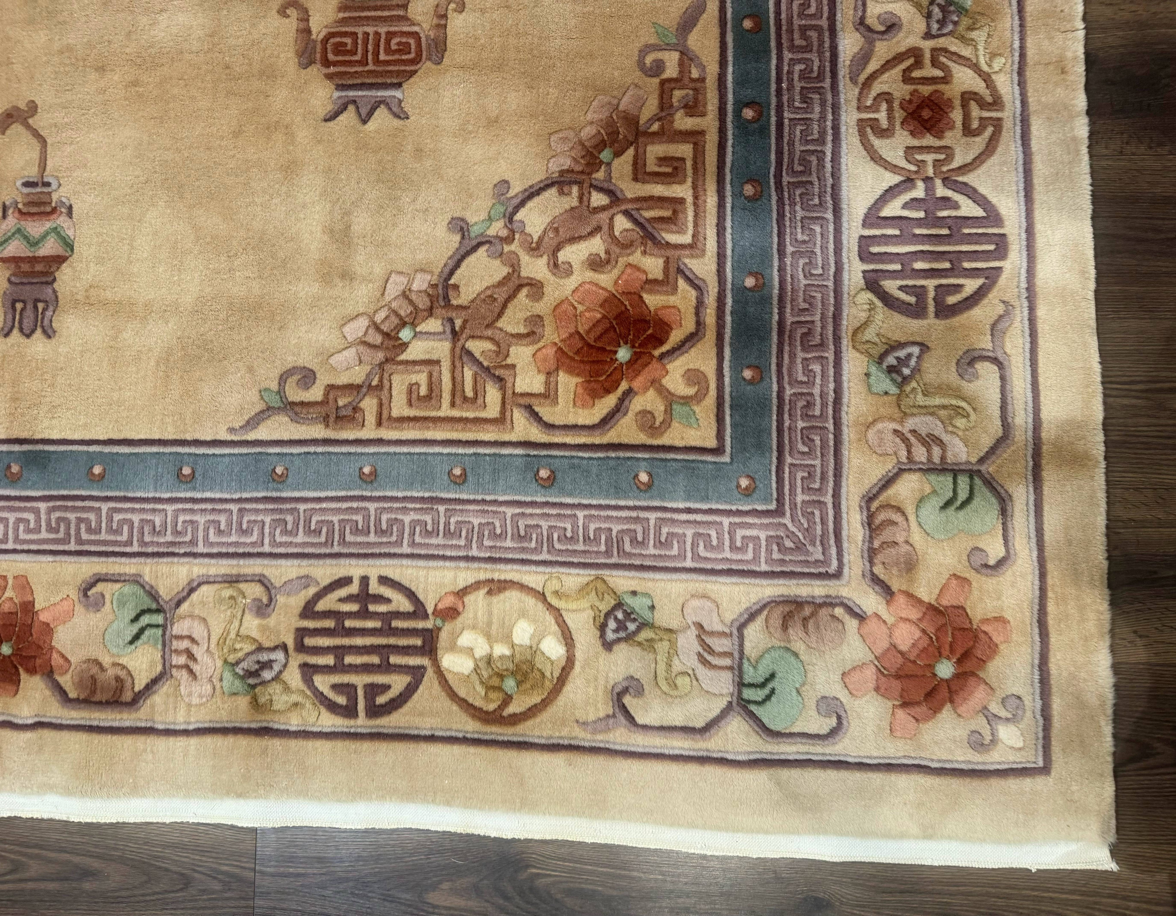 Chinese Wool Rug 8x12, Chinese 90 Line Rug