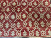 Modern Turkish Oushak Rug 5x8, Brick Red