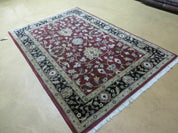 4' X 6' Handmade Finely Knotted Indian Agra Pattern Wool Rug Nice
