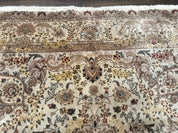 Sino Persian Rug 8x12, Wool & Silk, Traditional Elegant Carpet, Fine 200 KPSI