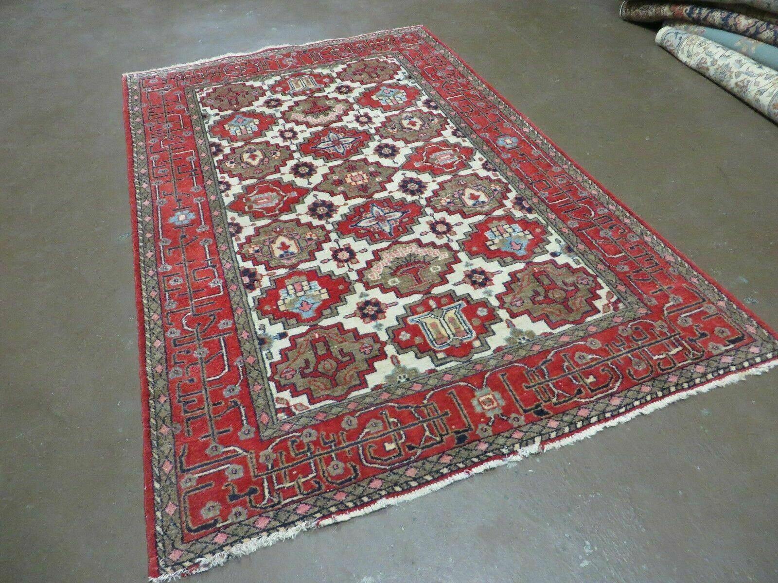 4' X 6' Antique Handmade Turkish Anatolian Wool Rug Vegetable Dyes