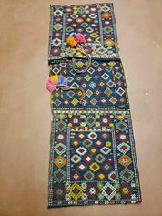 2' X 4' Handmade Turkish Tribal Kilim Wool Rug Double Saddle Bag Khorjin Nice