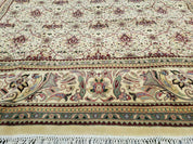 12' X 18' One-of-a-Kind Indian Agra Hand-Knotted Wool Rug Handmade Organic Dyes