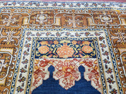 Antique Turkish Anatolian Ghiordes Prayer Rug, Twin Mihrabs, Rare Collectible Oriental Rug, Early 20th Century Prayer Rug, 3'9" x 5'2"