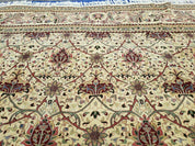 12' X 18' One-of-a-Kind Indian Agra Hand-Knotted Wool Rug Handmade Organic Dyes